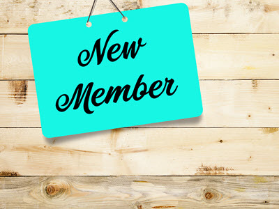Sign that says New Member