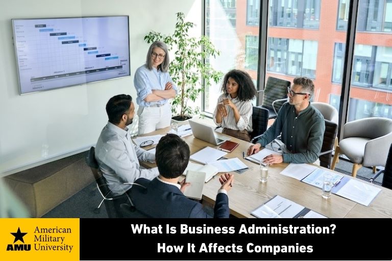 business administration professionals in meeting