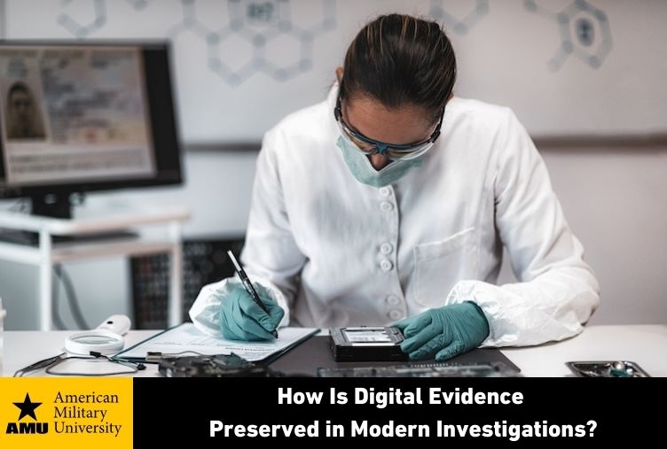 digital-evidence digital evidence being preserved by criminal justice professional