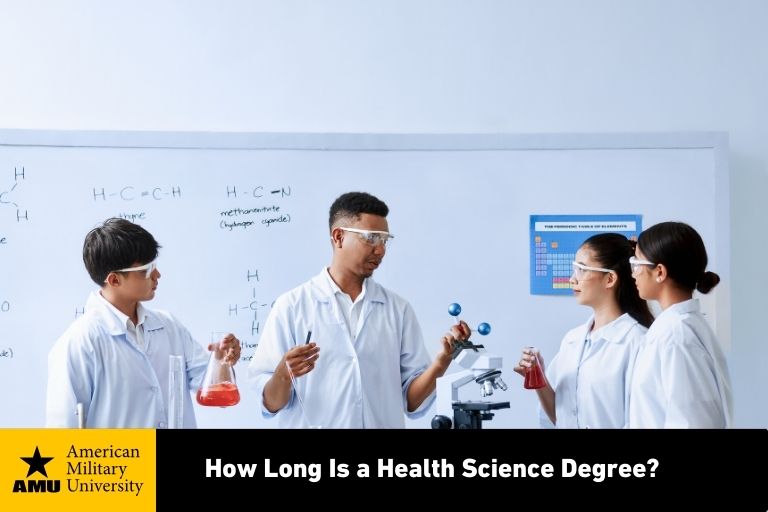 how-long-is-a-health-science-degree health science degree students in classroom
