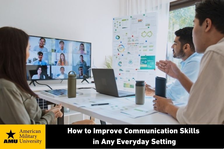 improve-comm communication skills being used in a digital conference