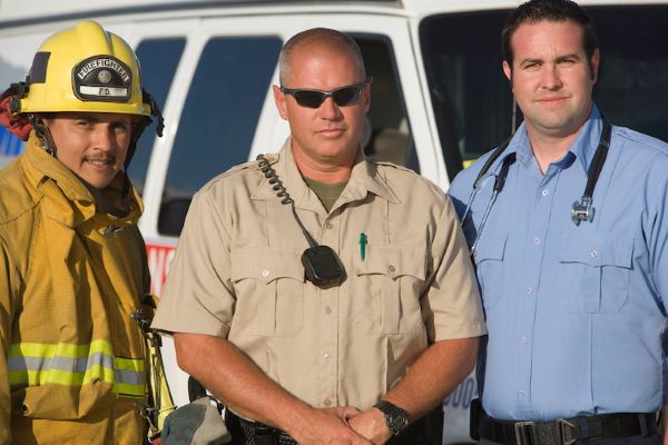 three male first responders