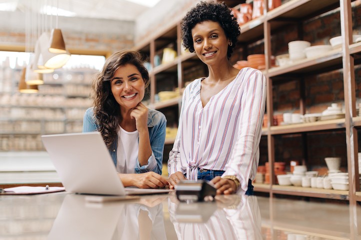 two women working retail