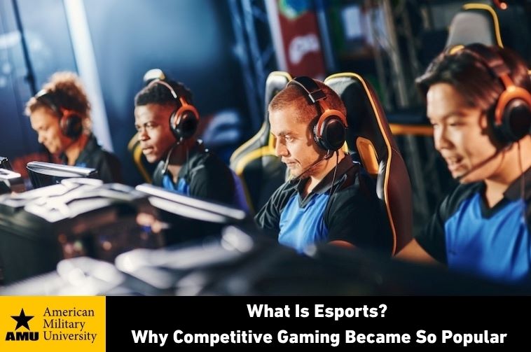 what-is-esports esports team sitting at row of computers wearing headsets