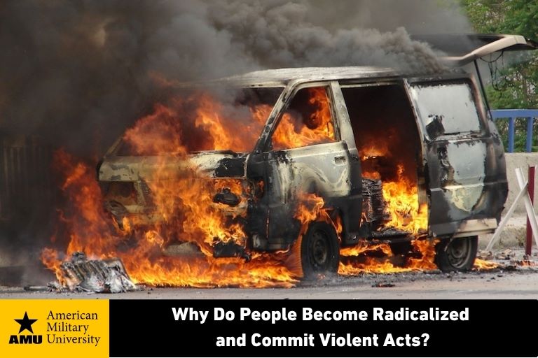 radicalized crime van on fire