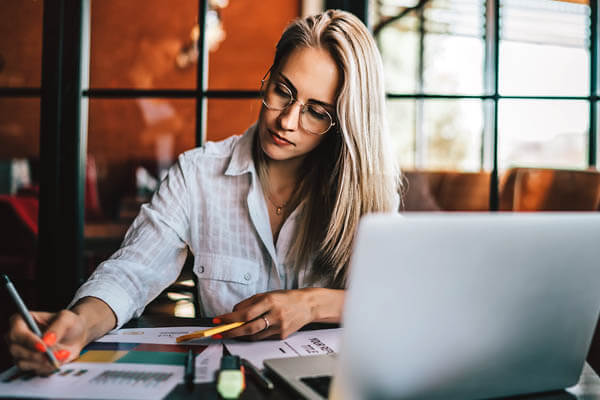 Woman Taking Notes